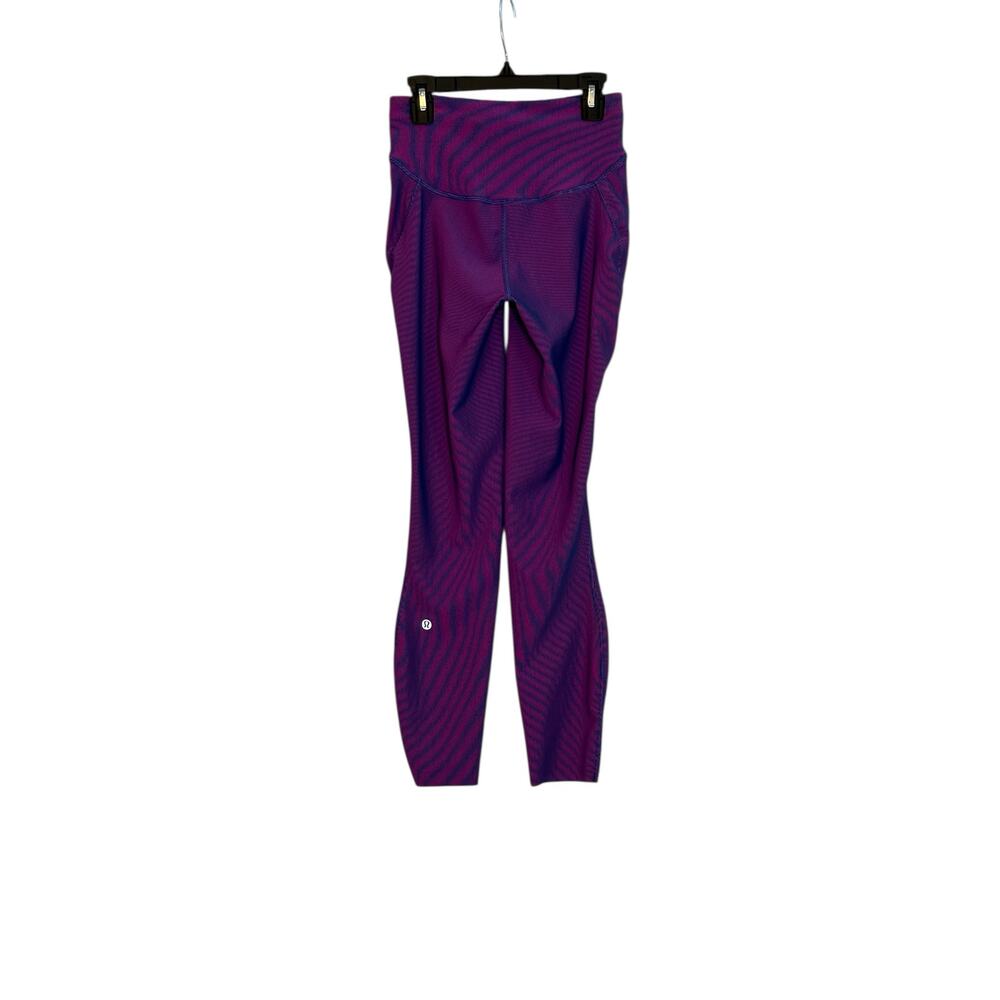 Lululemon sonic pink ribbed base pace high-rise tight 25" leggings size 4 - Picture 2 of 10